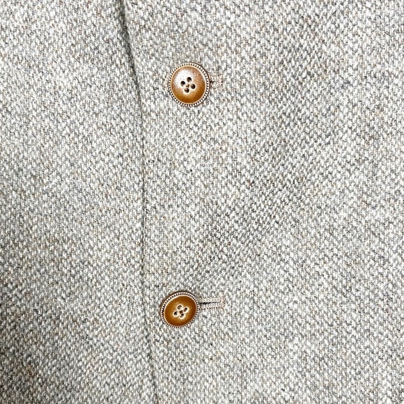 Vintage Pierre Cardin Sport Coat Blazer Size 44R Tan Wool Two Button Union Made - Picture 5 of 13